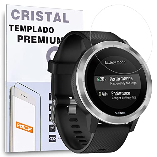 REY Protector de Pantalla para SUUNTO 5, Cristal Vidrio Templado Premium