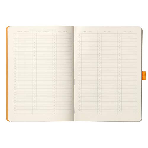 RHODIA 117767C - Carnet Souple Bullet Goalbook Turquoise - A5 - Petits Carreaux - 240 pages - Papier Clairefontaine Ivoire 90G - 2 Rubans, Fermeture Élastique - Couverture Simili Cuir - Rhodiarama