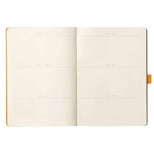 RHODIA 117767C - Carnet Souple Bullet Goalbook Turquoise - A5 - Petits Carreaux - 240 pages - Papier Clairefontaine Ivoire 90G - 2 Rubans, Fermeture Élastique - Couverture Simili Cuir - Rhodiarama