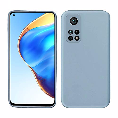 Richgle Funda Xiaomi Mi 10T 5G / Mi 10T Pro 5G & Templado Protector de Pantalla, Slim Suave TPU Silicona Protectora Funda Case Slim Cover para Mi 10T 5G / Mi 10T Pro 5G - Gris Lavanda RG80729