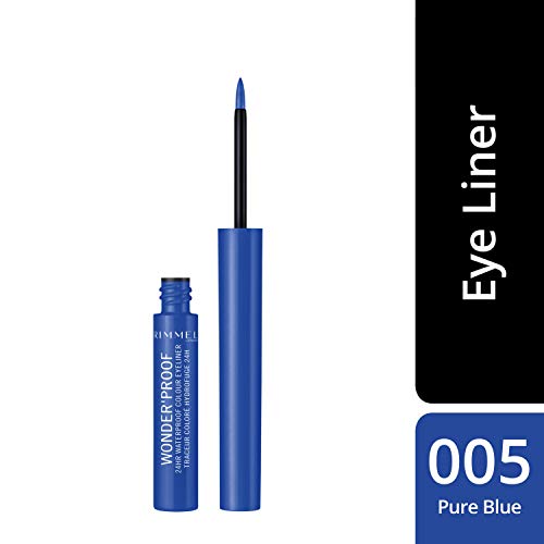 Rimmel London Wonder Proof Liner, Delineador de Ojos, Tono 005 Pure Blue (Gama Azules) - 2,6 ml