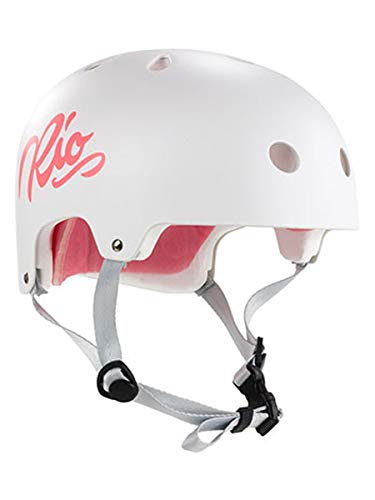 Rio Roller Script Casco, Unisex Adulto, Blanco, 49/52 cm