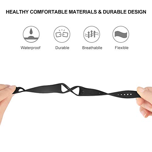 RIOROO Correa Compatible para Samsung Galaxy Fit 2 para Mujer Hombre, Silicona Pulsera de Repuesto Banda de Reemplazo Deportivo para Galaxy Fit 2 (SM-R220)