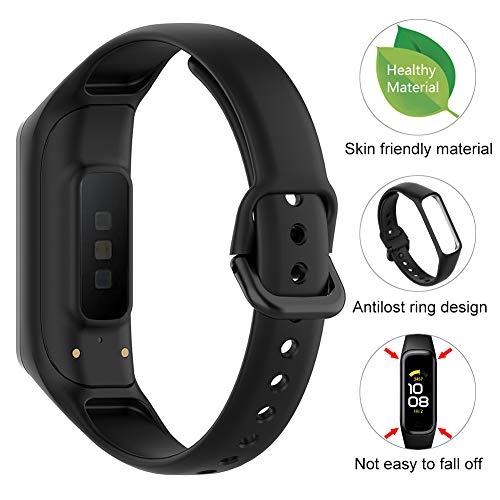 RIOROO Correa Compatible para Samsung Galaxy Fit 2 para Mujer Hombre, Silicona Pulsera de Repuesto Banda de Reemplazo Deportivo para Galaxy Fit 2 (SM-R220)