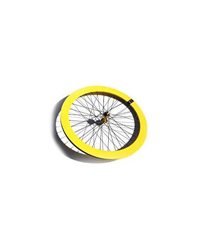 Riscko Wonduu 003lurb Rueda Delantera Bicicleta Personalizada Fixie Talla L Urbana Amarillo Limon