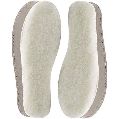 rismart Unisexo Niños Cómodo Invierno Calentar De Lana Plantillas 2001INS (Blanco/2 pares,25 EU)