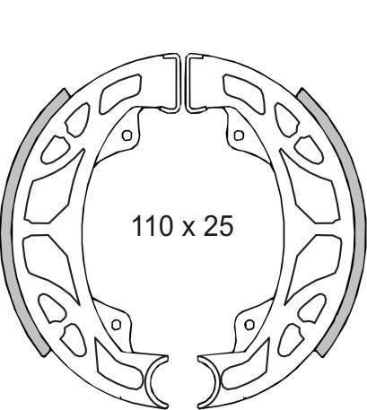 RMS mordaza de freno Piaggio skipper-vespa et4-zip 125 cc (frenos a Tambor y mordazas)/Rear Brake Shoes Piaggio skipper-vespa et4-zip 125 cc (Brake Drum And Clamping Jaws)