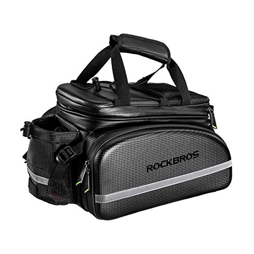 ROCKBROS Bolsa para Asiento Trasero Portaequipajes Impermeable para Bicicleta con Funda Extensible Alforjas para Viajes MTB Bici de Carretera