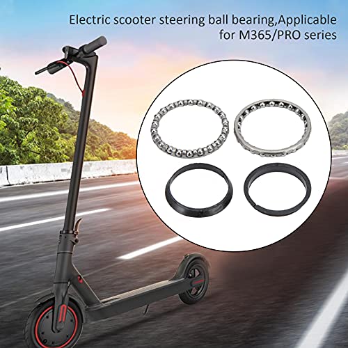 Rodamiento de Bolas de dirección de Scooter de 2 Piezas, Dispositivo de dirección de Bola giratoria de Varilla Vertical con Cuenco de rodamiento de Horquilla para Scooter eléctrico M365 / Pro