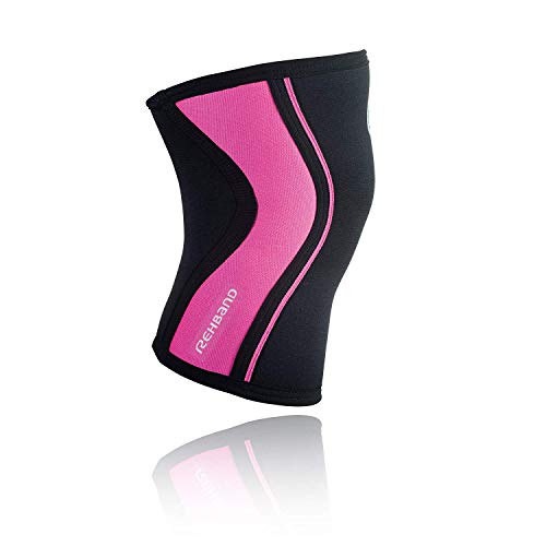 Rodillera Rehband RX, negro/rosa, M, 105333