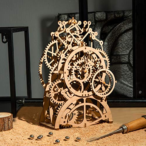 ROKR Pendulum Clock kits-3D Rompecabezas de Madera Kit de Construcción Sin Pegamento para Niños y Adultos