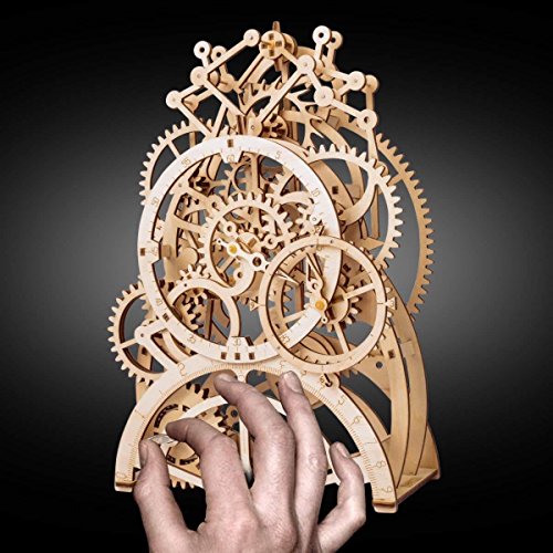 ROKR Pendulum Clock kits-3D Rompecabezas de Madera Kit de Construcción Sin Pegamento para Niños y Adultos