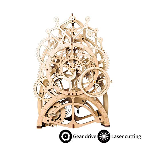 ROKR Pendulum Clock kits-3D Rompecabezas de Madera Kit de Construcción Sin Pegamento para Niños y Adultos