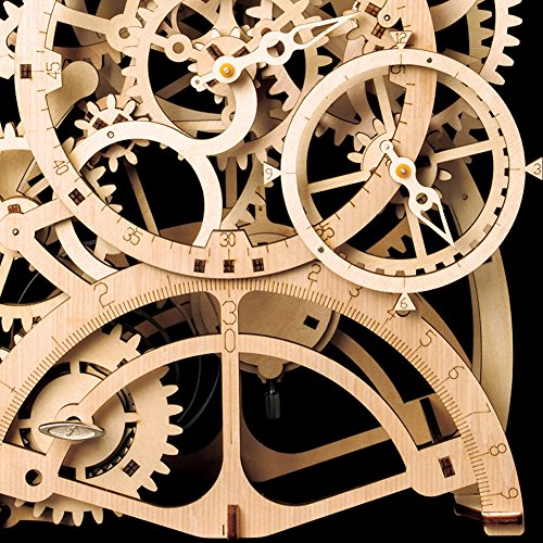 ROKR Pendulum Clock kits-3D Rompecabezas de Madera Kit de Construcción Sin Pegamento para Niños y Adultos