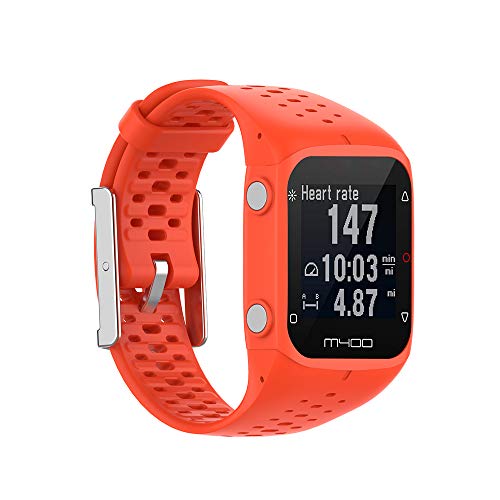 RongYooo WIIKAI Compatible con Polar M400/M430 Correas para Relojes, Correa de Pulsera de Reemplazo.(Naranja)