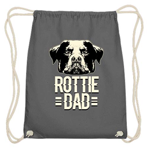 Rottie Bab Rottweiler Head - Bolsa de gimnasio de algodón, color gris grafito, tamaño 37cm-46cm