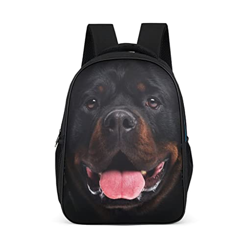 Rottweiler - Mochila escolar para adultos, regalo para niños y niñas, gris brillante., talla única,