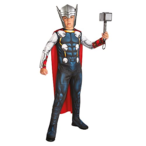 Rubies- Disfraz Oficial Thor Avengers Classic niños, Detalles Impresos, Color Negro, XS (Rubie'S I-702031XS)
