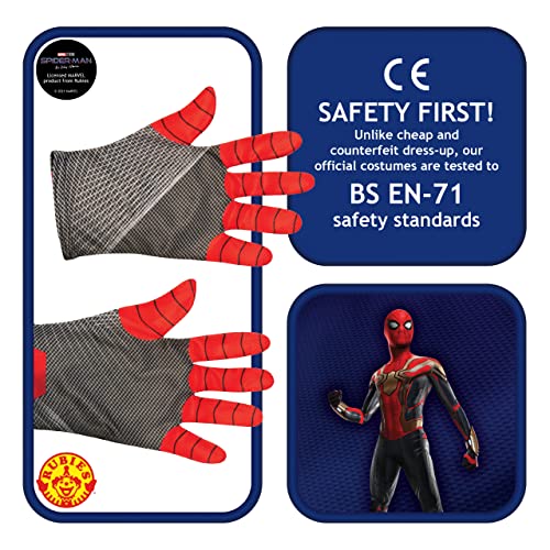 Rubies Marvel Spider-Man 3 No Way Home - Guantes de vestir para niños, versión 3, talla única, color rojo y negro