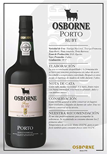 Ruby Porto Vino D.O. Oporto Osborne - 1 botella de 75 cl