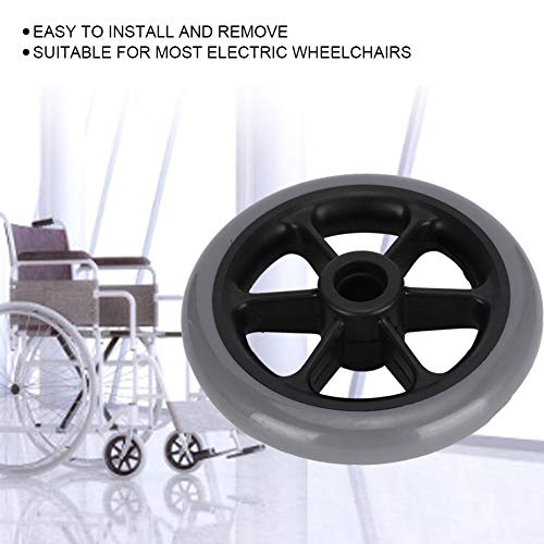 Rueda de repuesto para silla de ruedas, ruedas eléctricas, resistentes al desgaste, piezas de repuesto para silla de ruedas, accesorios Walker de 6 pulgadas