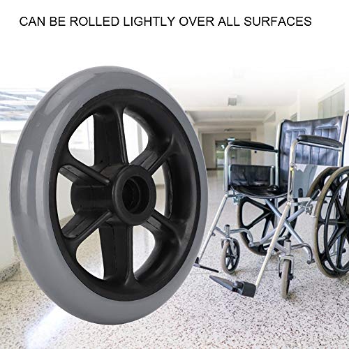 Rueda de repuesto para silla de ruedas, ruedas eléctricas, resistentes al desgaste, piezas de repuesto para silla de ruedas, accesorios Walker de 6 pulgadas