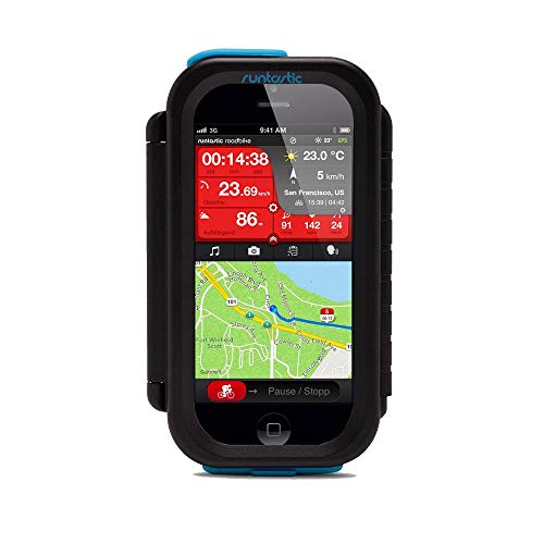 Runtastic iPhone 4/4S/5/5s/5c RN0377 Carcasa de Smartphone para Bicicleta, Color Negro, Unisex