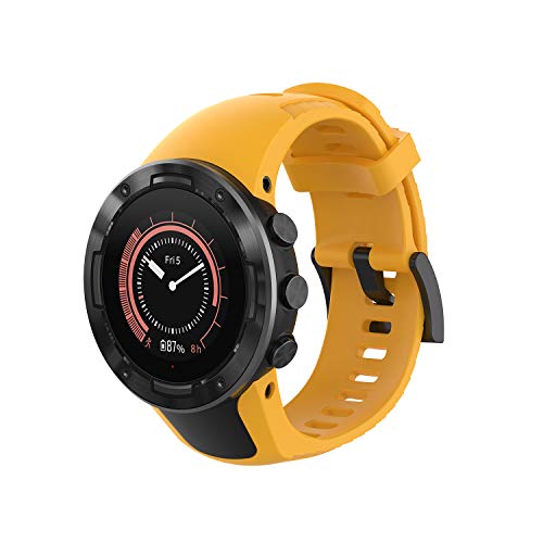 RYRA Correa de silicona suave compatible con Suunto 5, correa de reloj de silicona para deportes al aire libre