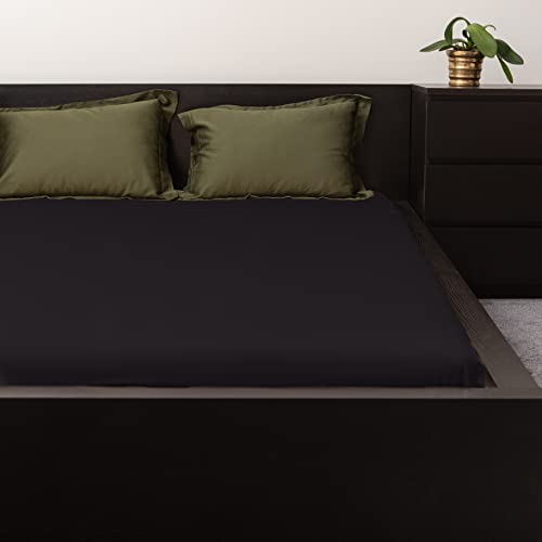 Sábana Bajera Jersey algodón Egipcio - Sábana Bajera 180x200x30 Cama tamaño Super King, 1 pc. - Sábana Ajustable Suave Puro 100% algodón, SAVASTEXTILE