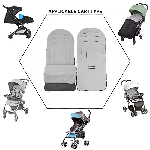 Saco para Silla de Paseo,Sacos Carrito Bebe,Sacos de Abrigo para Carritos Impermeable y Transpirable,Sacos Carrito Bebe Invierno Extraíble,Saco Polar Universal Para Silla de Cochecito (B)