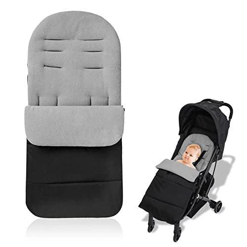 Saco para Silla de Paseo,Sacos Carrito Bebe,Sacos de Abrigo para Carritos Impermeable y Transpirable,Sacos Carrito Bebe Invierno Extraíble,Saco Polar Universal Para Silla de Cochecito (B)