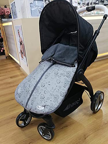 Saco POLAR de Invierno de Silla de Paseo - (Universal-Bugaboo-Mclaren) - Animales Gris - OFERTA