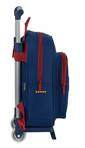 Safta 612029020 Mochila pequeña ruedas, carro, trolley FC Barcelona