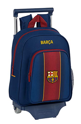 Safta 612029020 Mochila pequeña ruedas, carro, trolley FC Barcelona