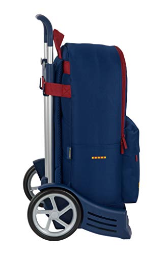 Safta 612029860 Mochila con carro ruedas Evolution, Trolley FC Barcelona