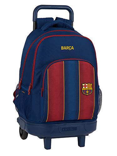 Safta 612029918 Mochila grande con ruedas carro, Trolley FC Barcelona