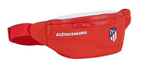 safta Riñonera con Bolsillo Exterior de Atco. de Madrid Femenino, 230x90x120mm, rojo/blanco