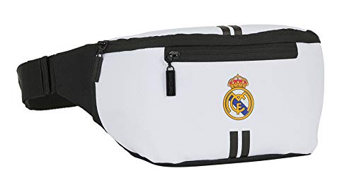 Safta Riñonera con Bolsillo Exterior de Real Madrid 1ª Equipación 20/21, Blanco/Negro, 230x90x120mm