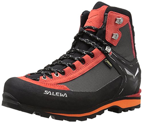 Salewa MS Crow Gore-TEX Botas de Senderismo, Black/Papavero, 43 EU