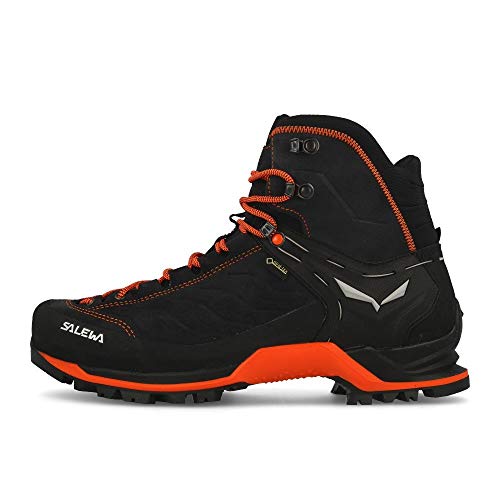 Salewa MS Mountain Trainer Mid Gore-TEX Botas de Senderismo, Asphalt/Fluo Orange, 45 EU