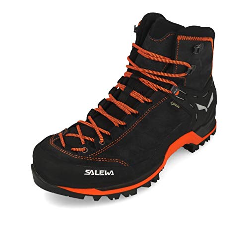 Salewa MS Mountain Trainer Mid Gore-TEX Botas de Senderismo, Asphalt/Fluo Orange, 45 EU