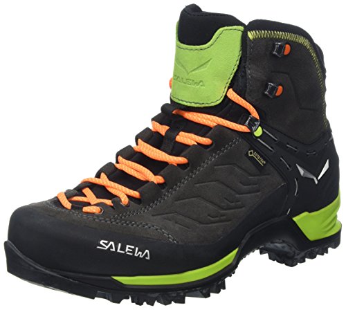 Salewa MS Mountain Trainer Mid Gore-TEX Botas de Senderismo, Black/Sulphur Spring, 46 EU