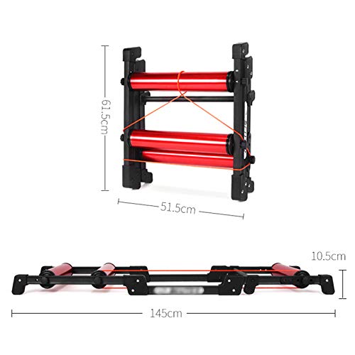 Sallurmose Entrenador de bicicleta de interior silencioso para bicicleta de montaña y de carreras de 24 a 29 pulgadas