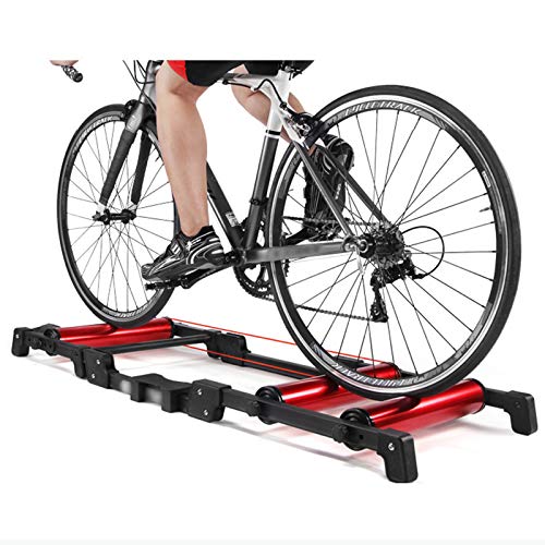 Sallurmose Entrenador de bicicleta de interior silencioso para bicicleta de montaña y de carreras de 24 a 29 pulgadas