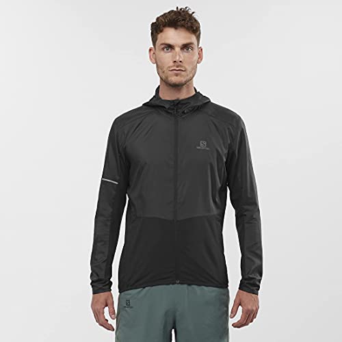 Salomon Agile Fz Hoodie Sudadera Hombre, Negro (Black), L