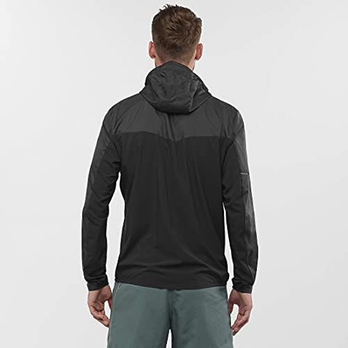 Salomon Agile Fz Hoodie Sudadera Hombre, Negro (Black), L