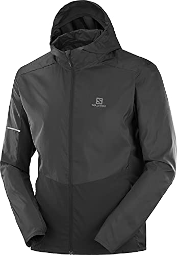 Salomon Agile Fz Hoodie Sudadera Hombre, Negro (Black), L