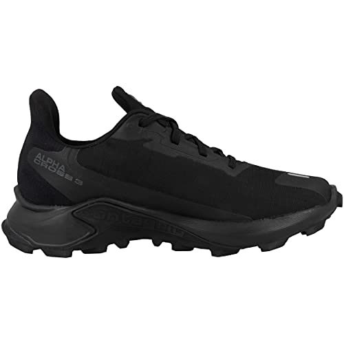 Salomon Alphacross 3 Gore-Tex (impermeable) Mujer Zapatos de trail running, Negro (Black/Black/Black), 39 1/3 EU