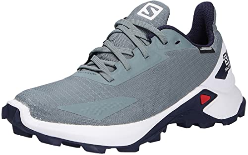 Salomon Alphacross Blast Climasalomon Waterproof (impermeable) unisex-niños Zapatos de trail running, Azul (Trooper/White/Evening Blue), 36 EU