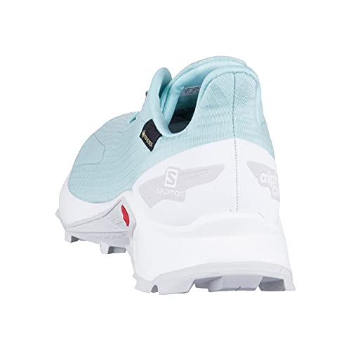 Salomon Alphacross Blast Gore-Tex (impermeable) Mujer Zapatos de trail running, Azul (Pastel Turquoise/White/Lunar Rock), 43 ⅓ EU
